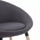 Трапезен стол, тъмносив, плат