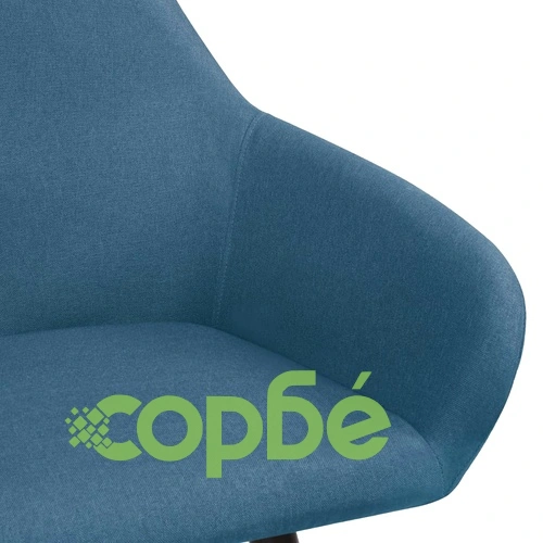 Трапезни столове, 2 бр, сини, текстил ➤ топ цена ➤ sorbe.bg