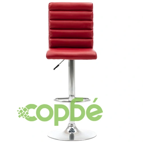 Бар стол, виненочервен, изкуствена кожа ➤ топ цена ➤ sorbe.bg