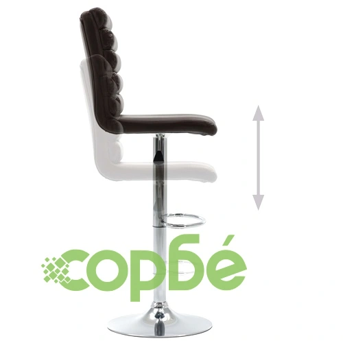 Бар стол, кафяв, изкуствена кожа ➤ топ цена ➤ sorbe.bg