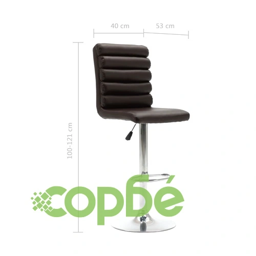 Бар стол, кафяв, изкуствена кожа ➤ топ цена ➤ sorbe.bg