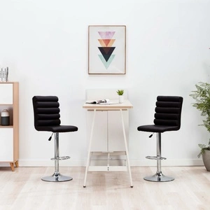 Бар стол, кафяв, изкуствена кожа