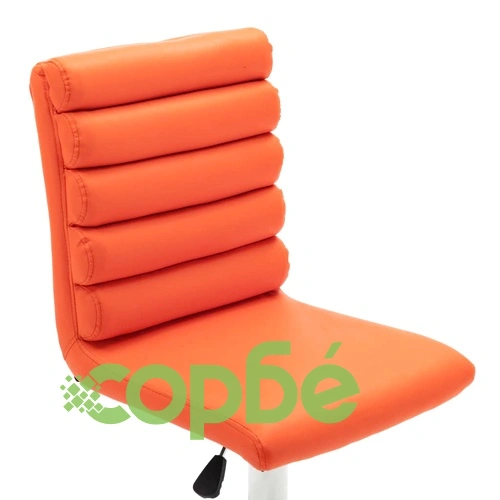 Бар столове, 2 бр, оранжеви, изкуствена кожа ➤ топ цена ➤ sorbe.bg