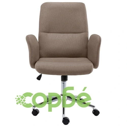 Офис стол, таупе, текстил ➤ топ цена ➤ sorbe.bg