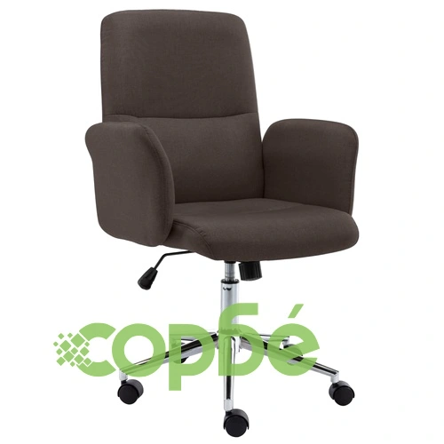 Офис стол, кафяв, текстил ➤ топ цена ➤ sorbe.bg