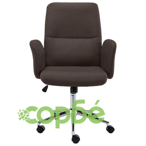 Офис стол, кафяв, текстил ➤ топ цена ➤ sorbe.bg