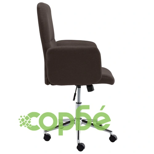 Офис стол, кафяв, текстил ➤ топ цена ➤ sorbe.bg