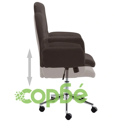 Офис стол, кафяв, текстил ➤ топ цена ➤ sorbe.bg