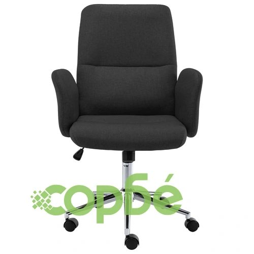 Офис стол, черен, плат ➤ топ цена ➤ sorbe.bg