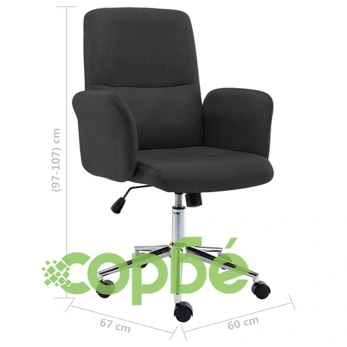 Офис стол, черен, плат ➤ топ цена ➤ sorbe.bg