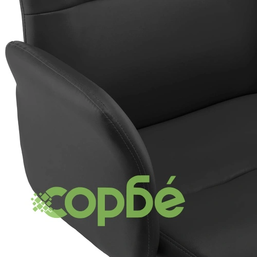 Офис стол, черен, изкуствена кожа ➤ топ цена ➤ sorbe.bg