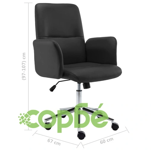 Офис стол, черен, изкуствена кожа ➤ топ цена ➤ sorbe.bg