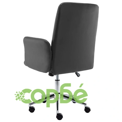 Офис стол, сив, изкуствена кожа ➤ топ цена ➤ sorbe.bg