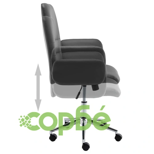 Офис стол, сив, изкуствена кожа ➤ топ цена ➤ sorbe.bg