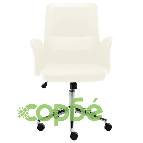 Офис стол, кремав, изкуствена кожа ➤ топ цена ➤ sorbe.bg