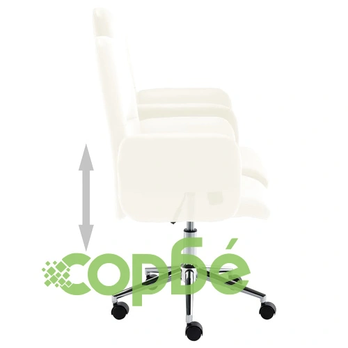 Офис стол, кремав, изкуствена кожа ➤ топ цена ➤ sorbe.bg