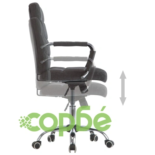 Офис стол, тъмносив, текстил ➤ топ цена ➤ sorbe.bg