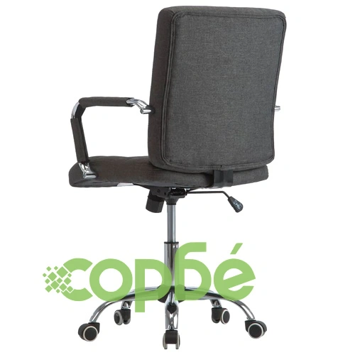 Офис стол, тъмносив, текстил ➤ топ цена ➤ sorbe.bg