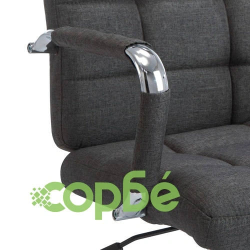 Офис стол, тъмносив, текстил ➤ топ цена ➤ sorbe.bg