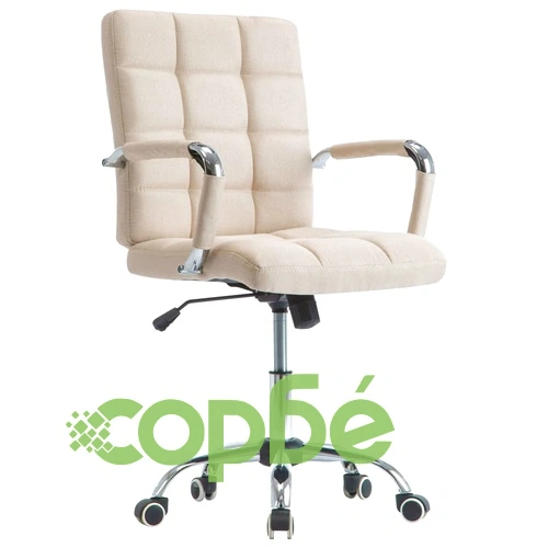 Офис стол, кремав, текстил ➤ топ цена ➤ sorbe.bg