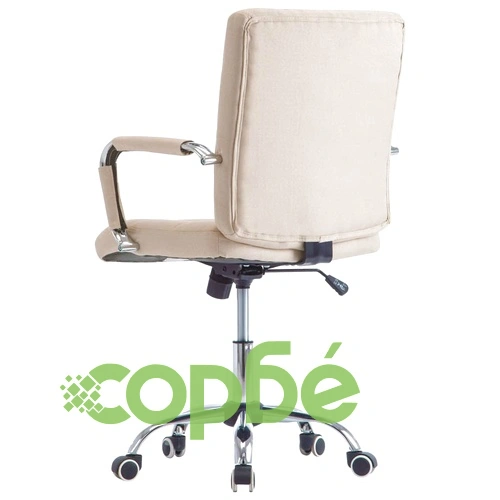 Офис стол, кремав, текстил ➤ топ цена ➤ sorbe.bg