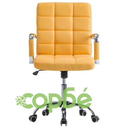 Офис стол, жълт, текстил  ➤ топ цена ➤ sorbe.bg