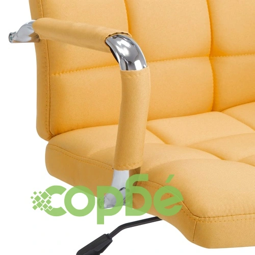 Офис стол, жълт, текстил  ➤ топ цена ➤ sorbe.bg