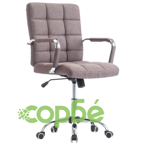 Офис стол, таупе, текстил ➤ топ цена ➤ sorbe.bg