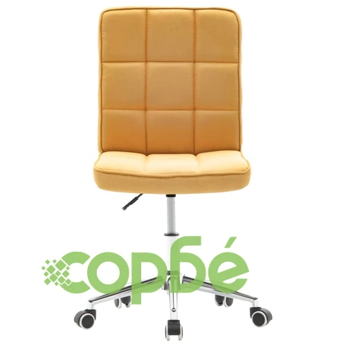 Трапезен стол, жълт, текстил ➤ топ цена ➤ sorbe.bg