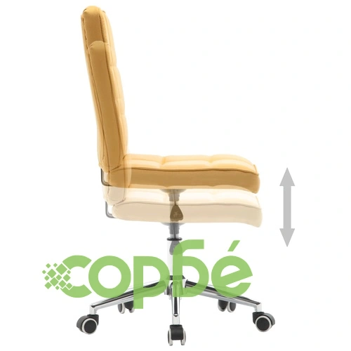 Трапезен стол, жълт, текстил ➤ топ цена ➤ sorbe.bg