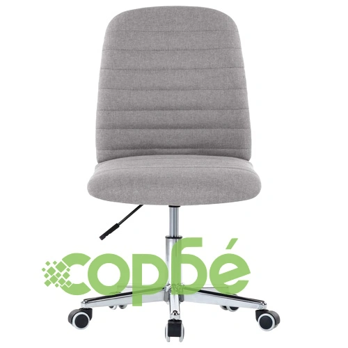 Въртящ се офис стол, светлосив, текстил ➤ топ цена ➤ sorbe.bg