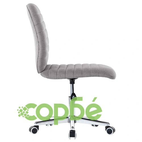 Въртящ се офис стол, светлосив, текстил ➤ топ цена ➤ sorbe.bg