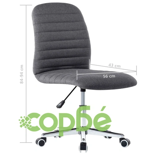 Въртящ се офис стол, тъмносив, текстил ➤ топ цена ➤ sorbe.bg