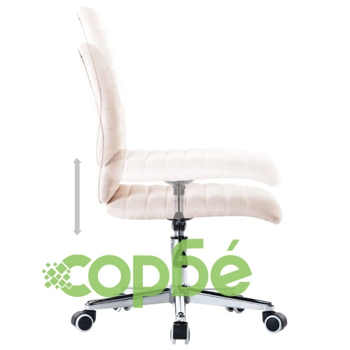 Въртящ се офис стол, кремав, текстил ➤ топ цена ➤ sorbe.bg