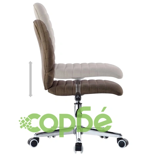 Въртящ се офис стол, кафяв, текстил ➤ топ цена ➤ sorbe.bg