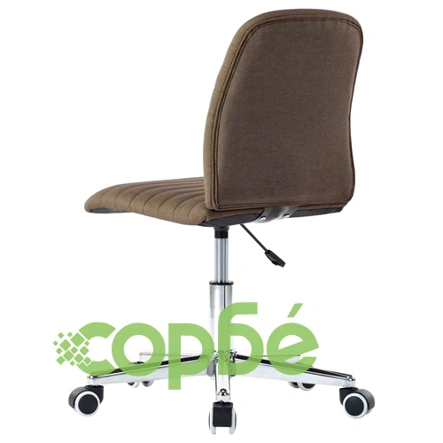 Въртящ се офис стол, кафяв, текстил ➤ топ цена ➤ sorbe.bg