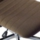 Въртящ се офис стол, кафяв, текстил