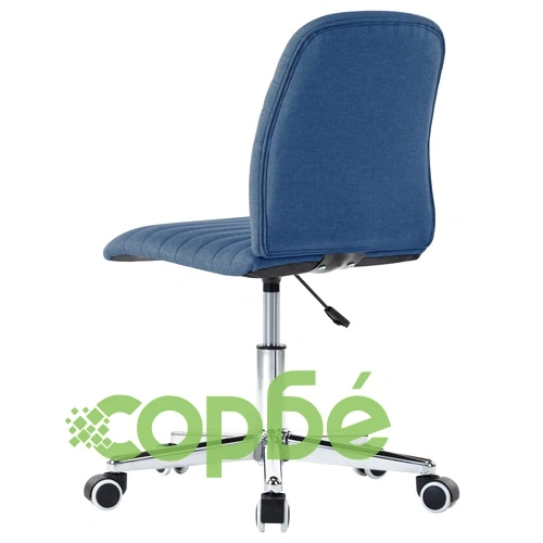 Въртящ се офис стол, син, текстил ➤ топ цена ➤ sorbe.bg