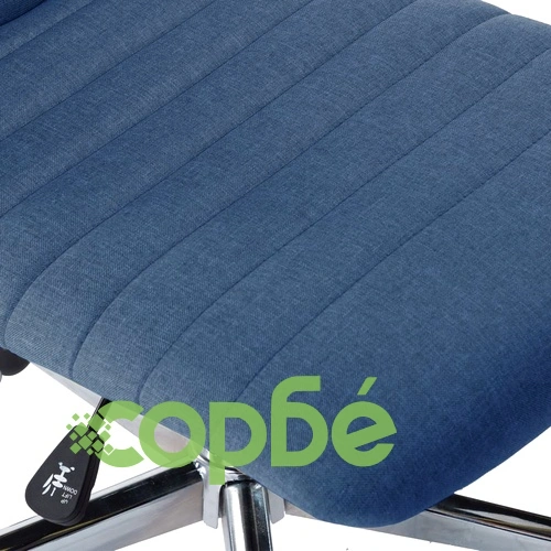 Въртящ се офис стол, син, текстил ➤ топ цена ➤ sorbe.bg