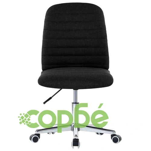 Въртящ се офис стол, черен, текстил ➤ топ цена ➤ sorbe.bg