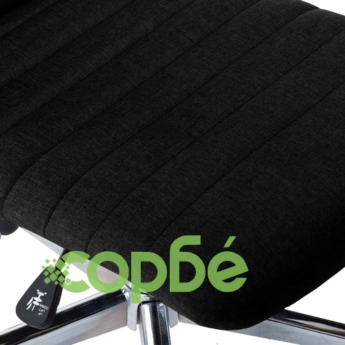 Въртящ се офис стол, черен, текстил ➤ топ цена ➤ sorbe.bg