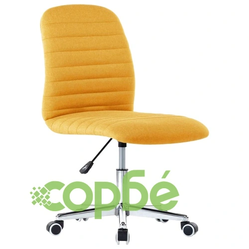 Въртящ се офис стол, горчица, текстил ➤ топ цена ➤ sorbe.bg