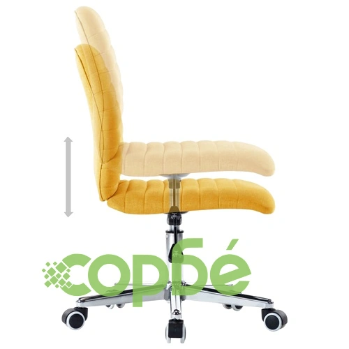 Въртящ се офис стол, горчица, текстил ➤ топ цена ➤ sorbe.bg