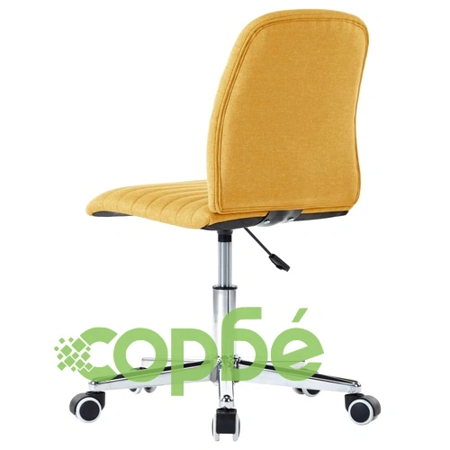 Въртящ се офис стол, горчица, текстил ➤ топ цена ➤ sorbe.bg