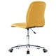 Въртящ се офис стол, горчица, текстил