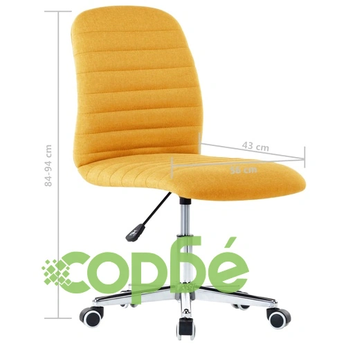 Въртящ се офис стол, горчица, текстил ➤ топ цена ➤ sorbe.bg