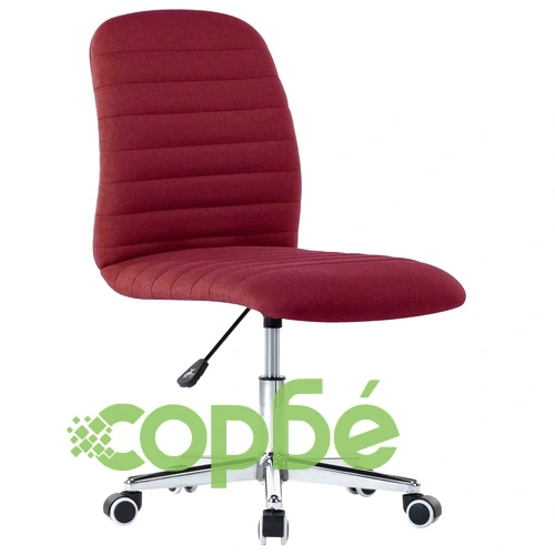 Въртящ се офис стол, виненочервен, текстил ➤ топ цена ➤ sorbe.bg