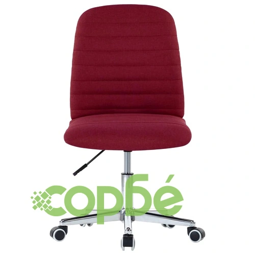 Въртящ се офис стол, виненочервен, текстил ➤ топ цена ➤ sorbe.bg