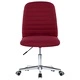 Въртящ се офис стол, виненочервен, текстил