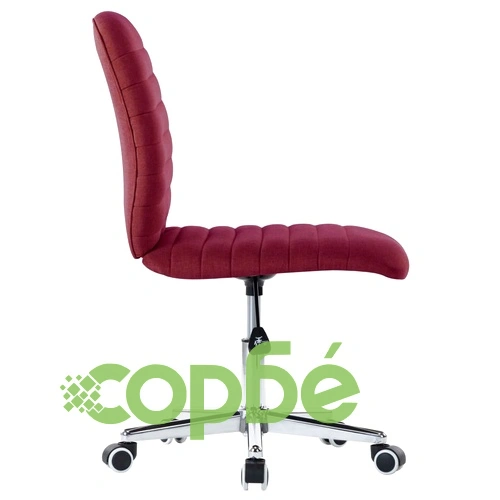 Въртящ се офис стол, виненочервен, текстил ➤ топ цена ➤ sorbe.bg